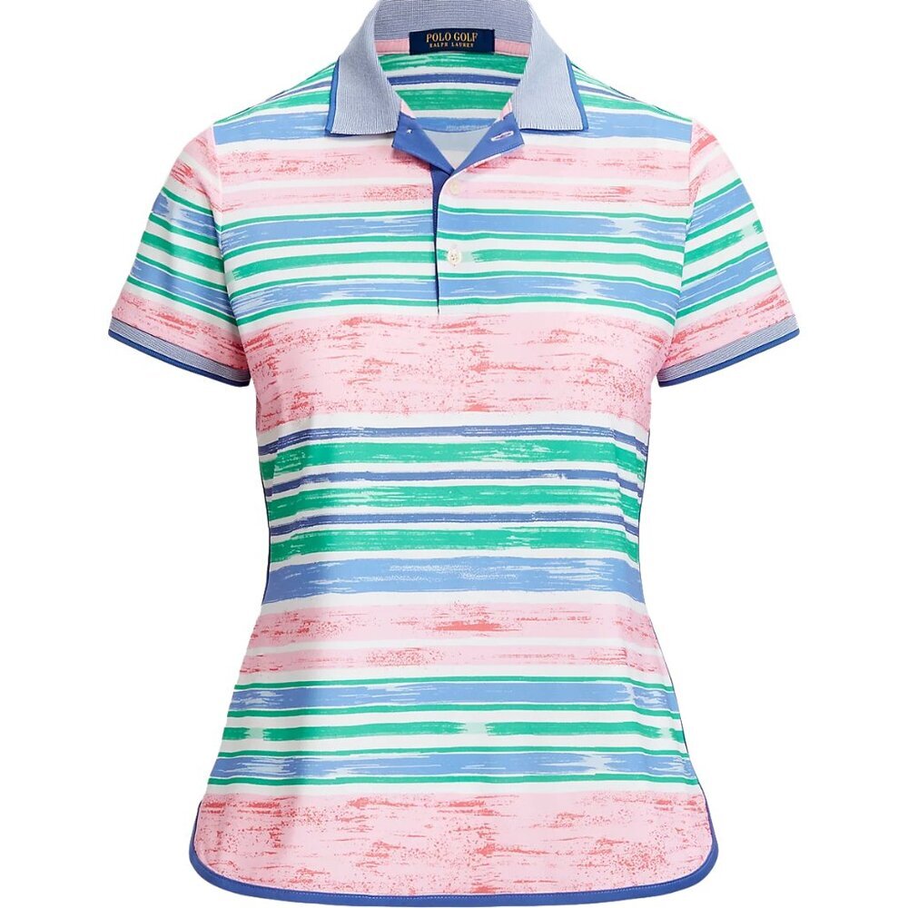 NWT Ralph Lauren Women's Golf Striped Jersey Polo Shirt